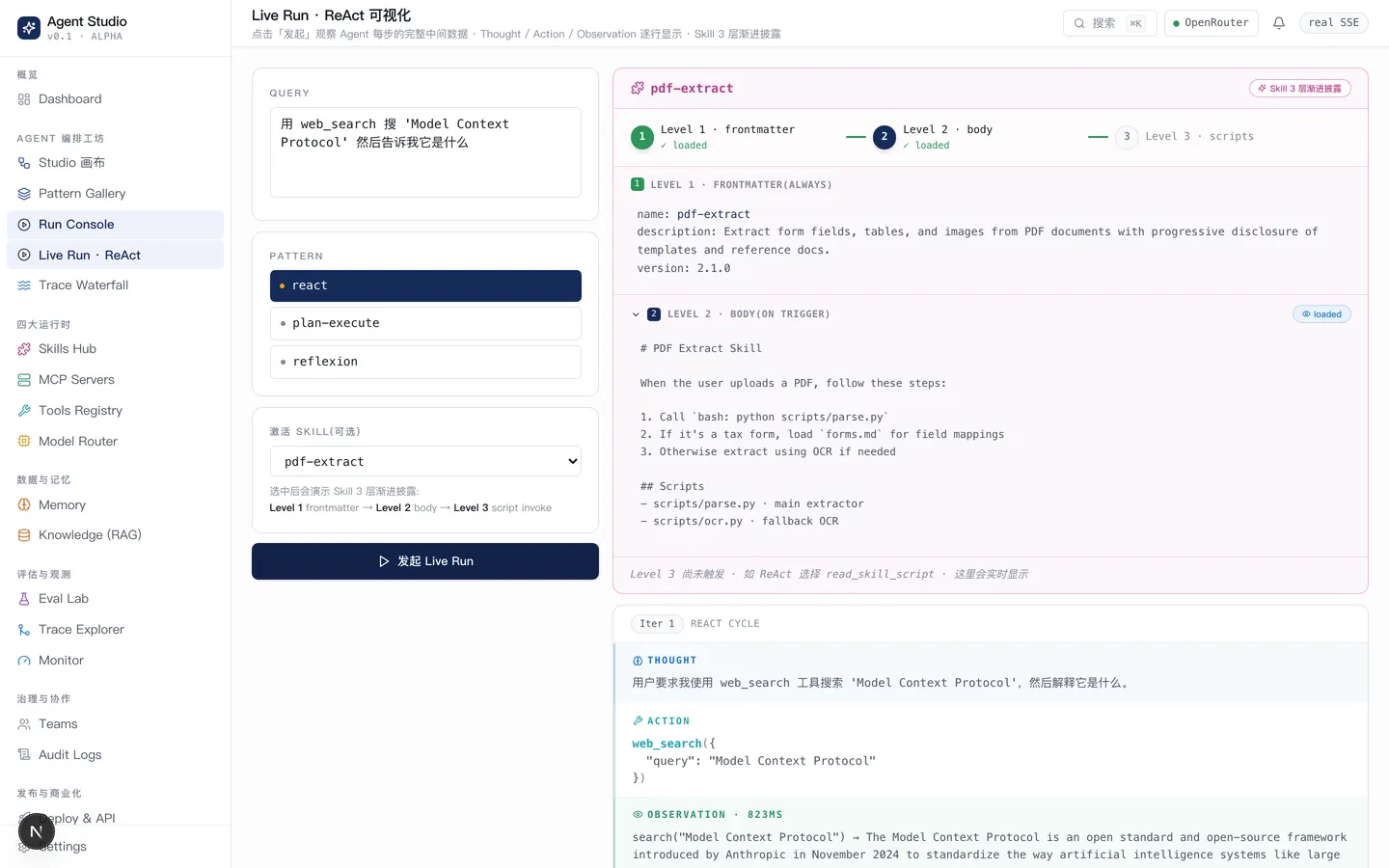 Live Run ReAct