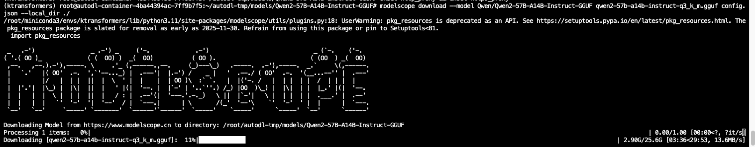 使用 modelscope 下模型